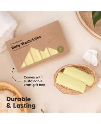 6pk Deluxe Baby Washcloths, Organic and Soft Baby Wash Cloth, Baby Bath Towel, Face Cloths