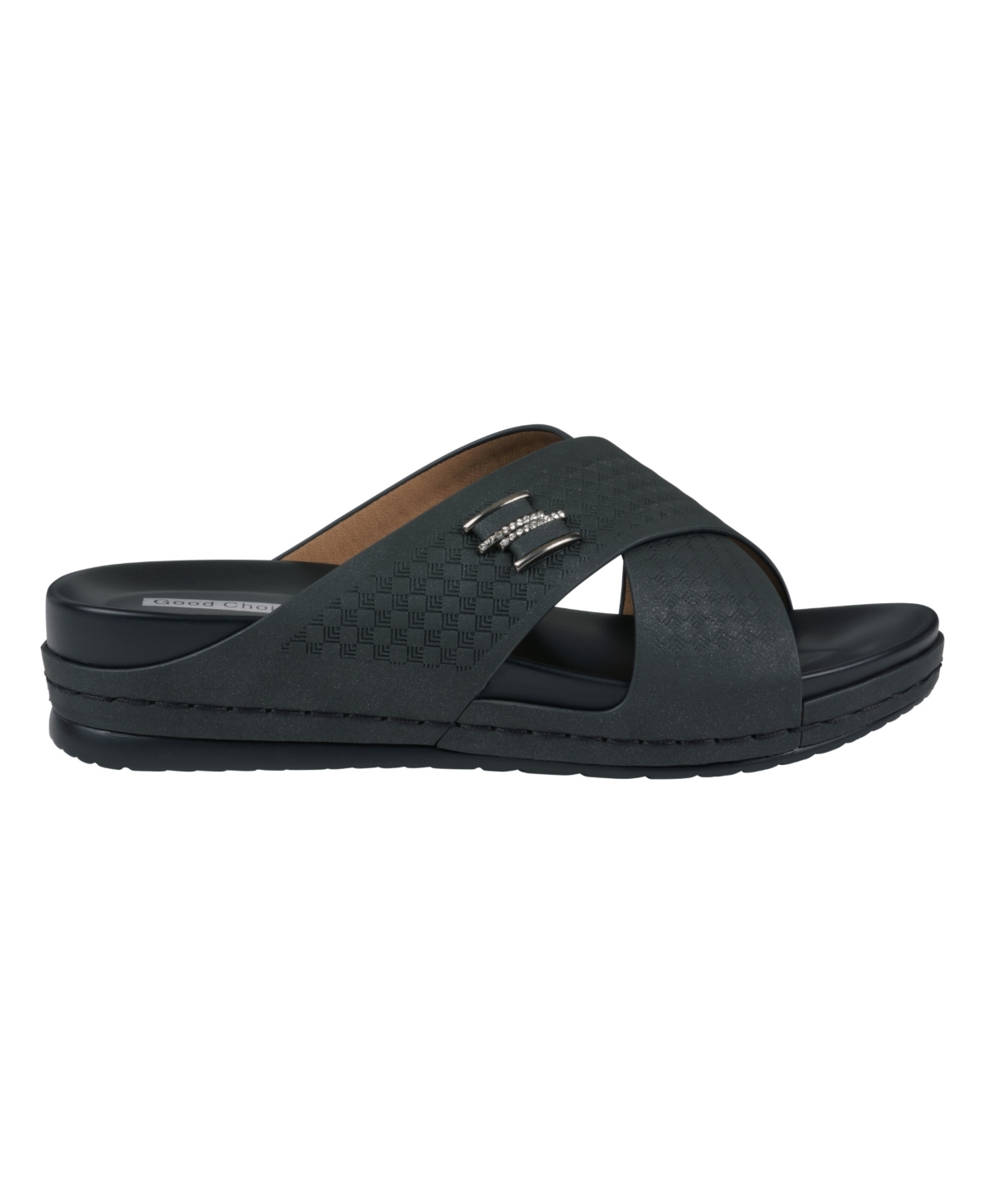 Gc Shoes Women's Carter Slip-on Wedge Sandals In Black