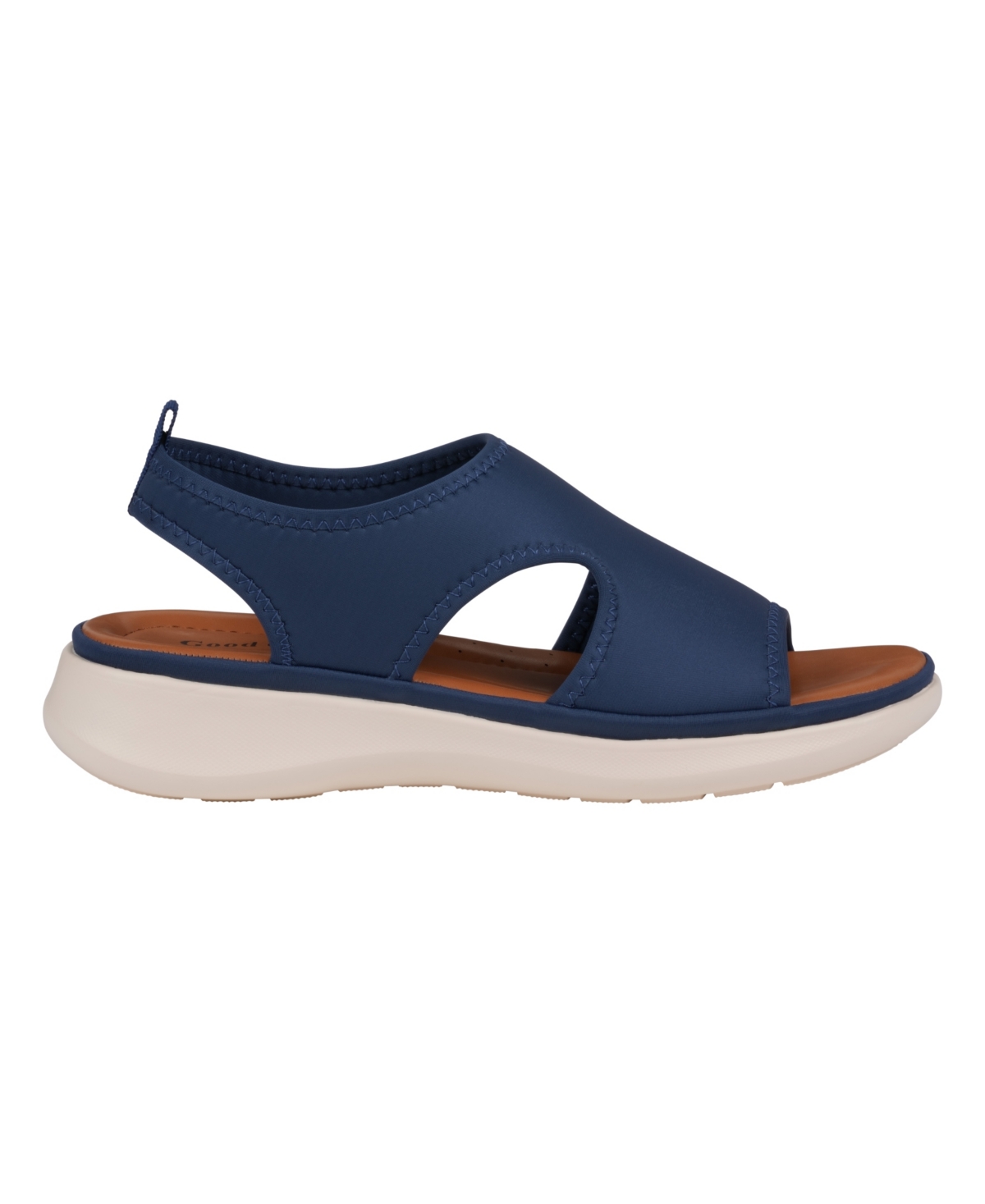 Gc Shoes Women's Nixie Stretch Lycra Wedge Sandals In Navy