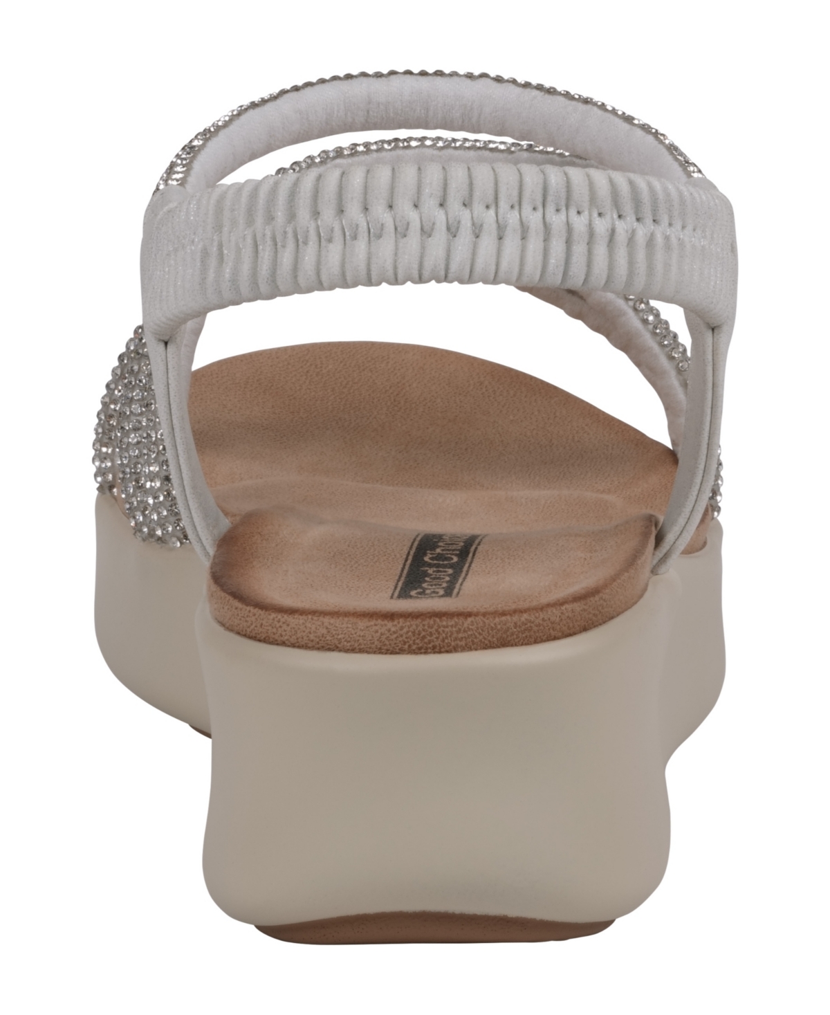 Gc Shoes Women's Emory Embellished Wedge Sandals In Silver