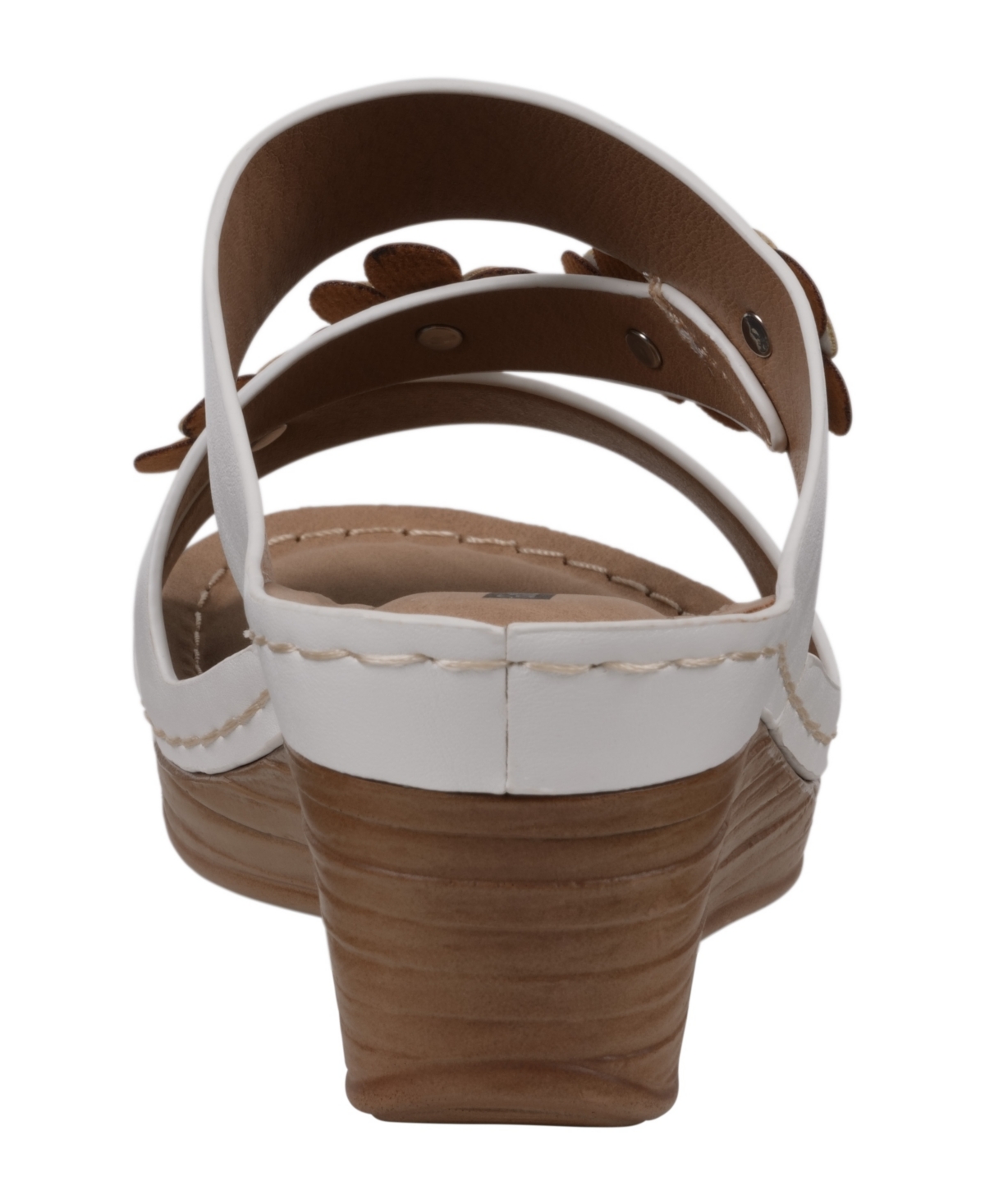 Gc Shoes Women's Halia Floral Wedge Sandals In White