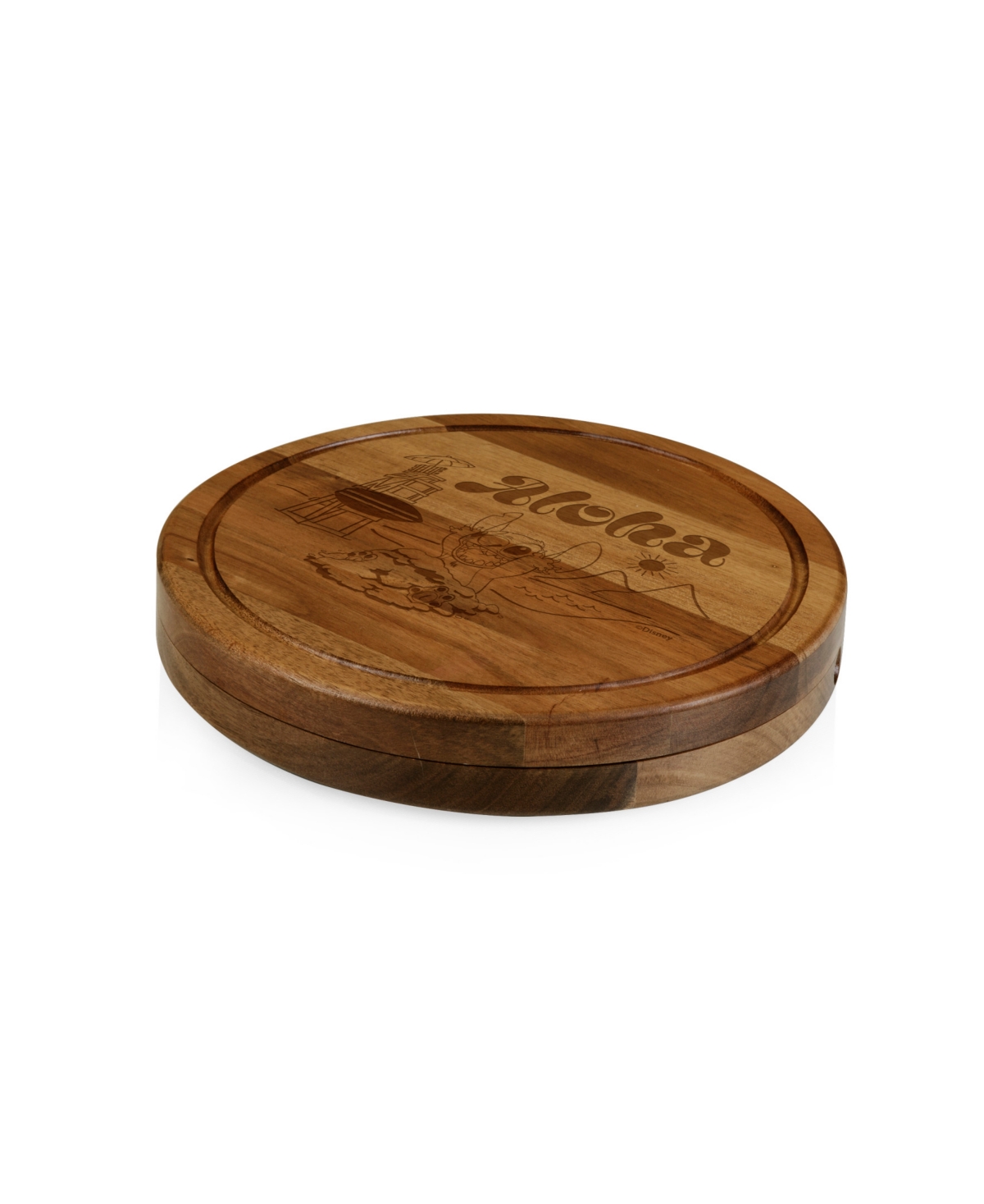 Toscana Disney Lilo Stitch Acacia Circo Cheese Cutting Board And Tools Set In Brown