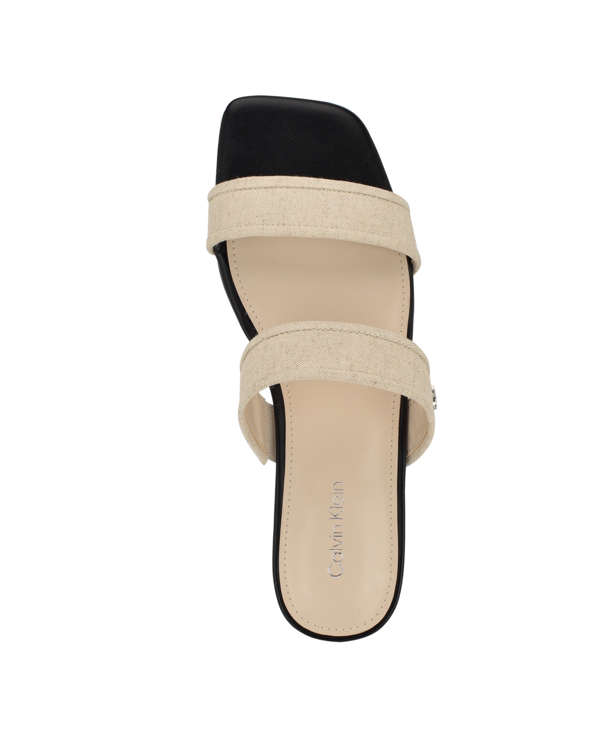Calvin Klein Felisa Two-strap Sandal In Natural