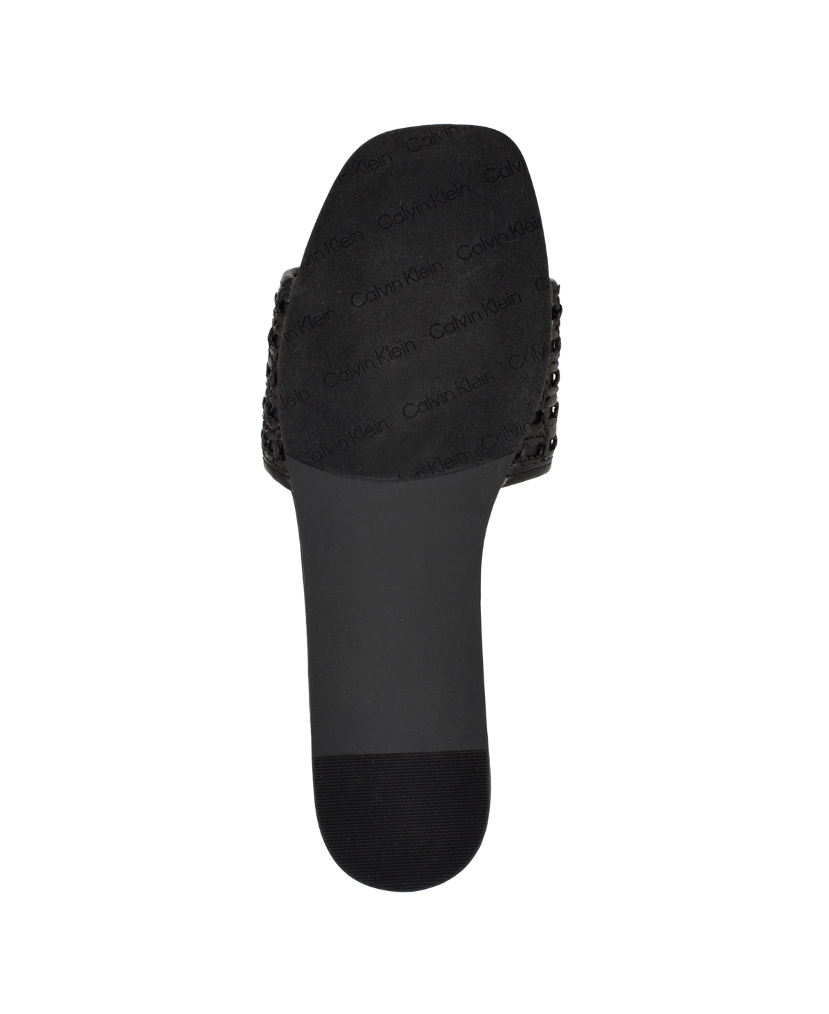 Calvin Klein Women's Yolla Single Band Flat Slip-on Sandals In Black