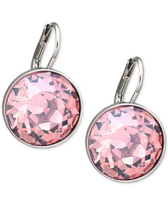 pink crystal earrings