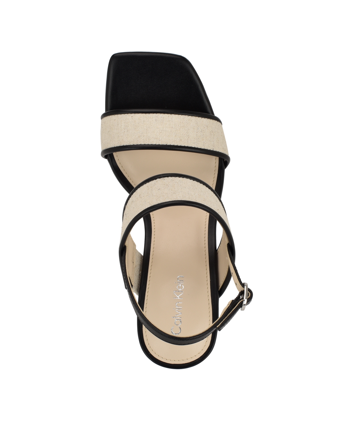 Calvin Klein Amour Slingback Sandal In Natural,black