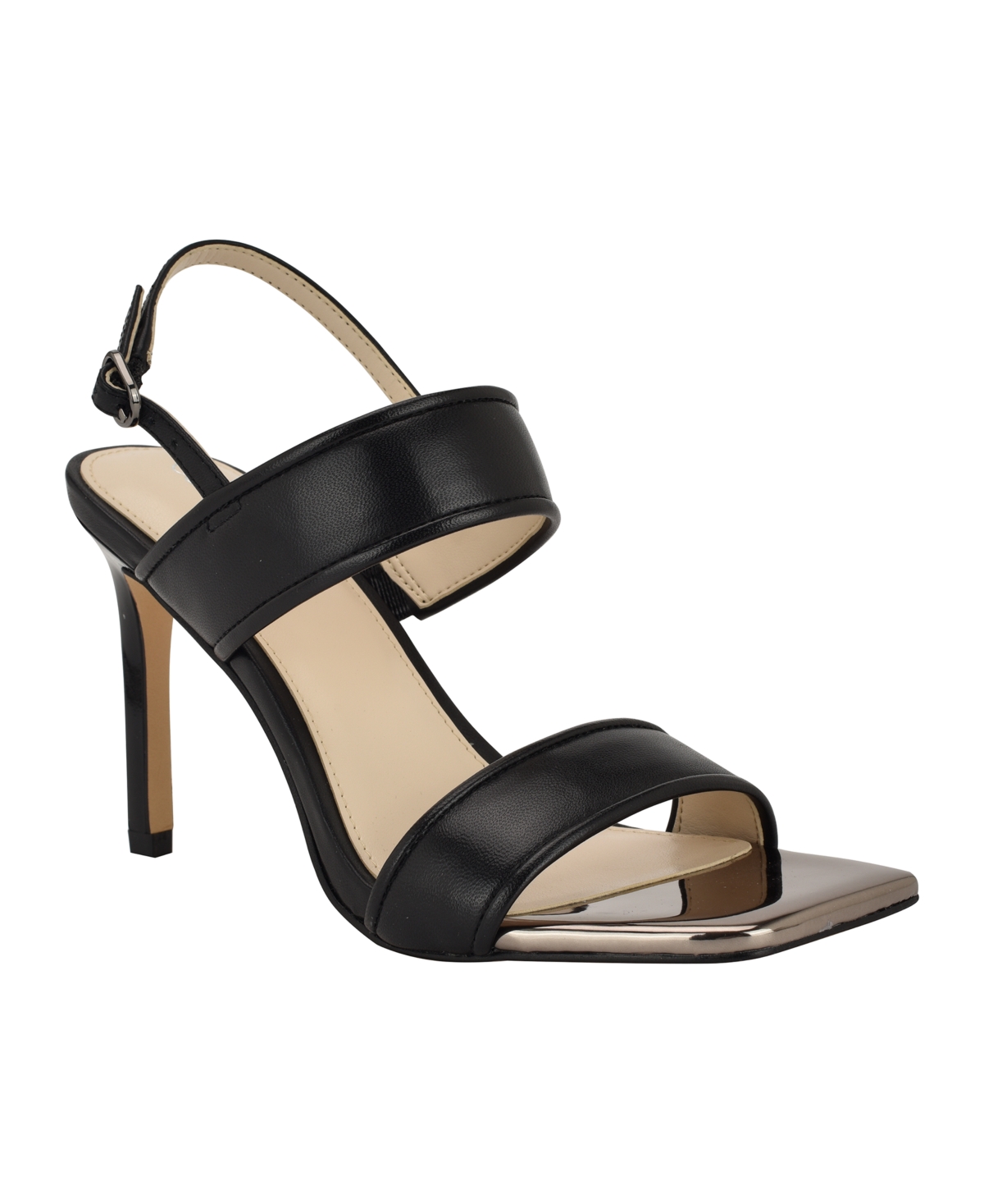Women's Amour Double Band Slingback Stiletto Sandals - Light Natural Leather