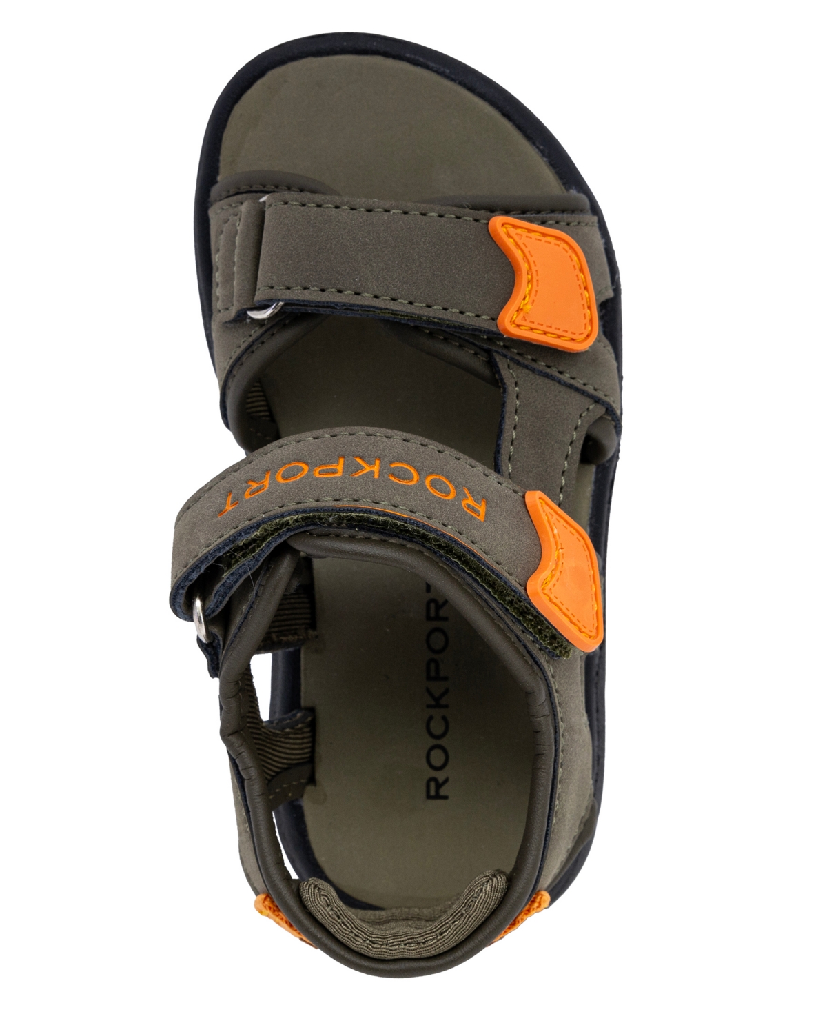 Rockport Toddler And Little Boys Quade Strap Sandals In Olive,orange,black