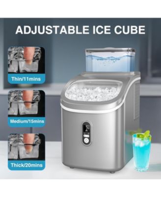 30Lbs/Day Home Portable Cube Ice Maker Includes Ice Scoop and Basket, Grey