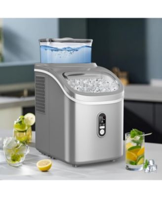 30Lbs/Day Home Portable Cube Ice Maker Includes Ice Scoop and Basket, Grey