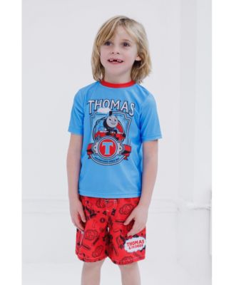 Toddler Boys Rash Guard and Swim Trunks Outfit Set