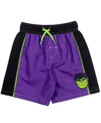 Boys Marvel The Hulk Pullover Rash Guard and Swim Trunks Outfit Set