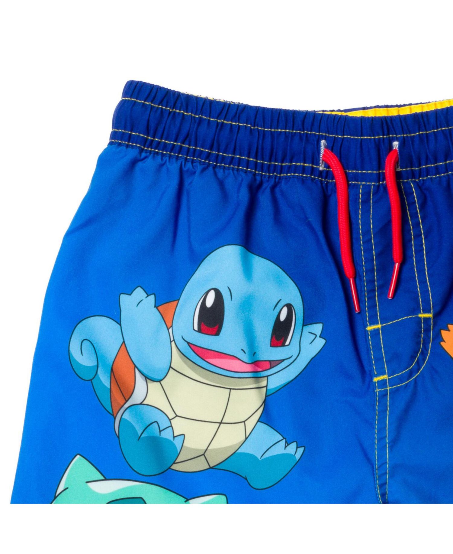 Boys Pikachu UPF 50+ Rash Guard Swim Trunks Outfit Set to