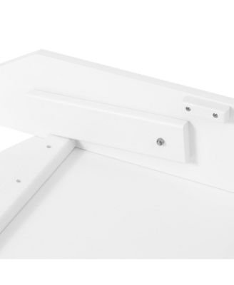 Outdoor HDPE Modern Adirondack Chair with Folding Patio Ottoman and Cup Holder