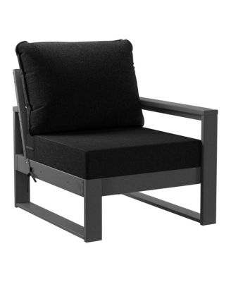 5-Piece Modern HDPE Outdoor Patio Furniture Sofa Conversation Set with Coffee Table