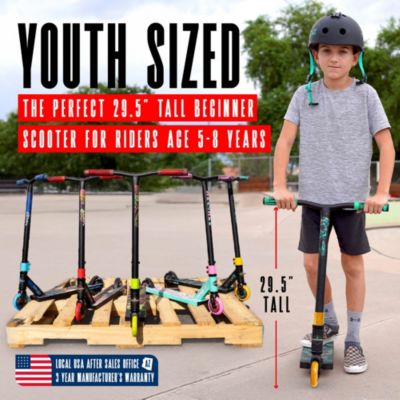 Pro Stunt Scooter for Kids Ages 5+ – Lightweight Durable Trick Scooter for Skatepark and Street – MG2 - DJ Rilla
