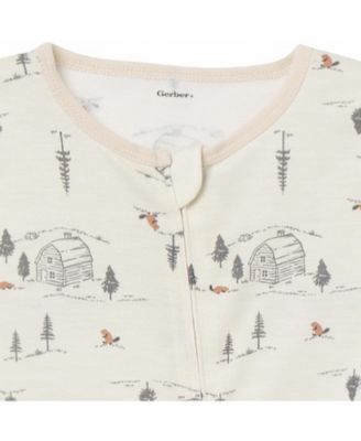 Baby Boys Footless Pajamas with Reverse Zipper, 3-Pack