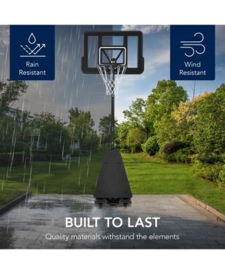 Adjustable 4.4-10ft Basketball Hoop, Portable Goal w/Shatterproof Backboard, Ball Return