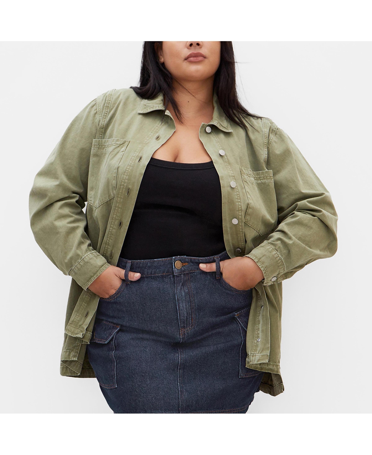 Plus Size Liv Shirt - Khaki
