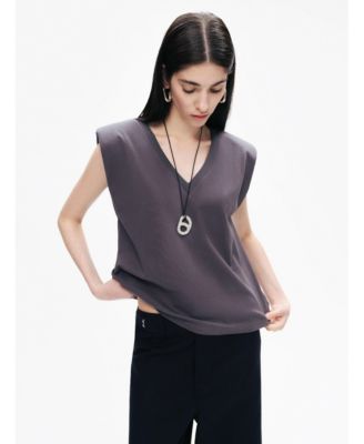 Women's V-Neck Padded T-Shirt