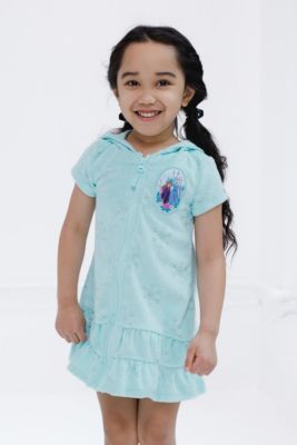 Toddler Girls Disney Loop Terry Cloth Hooded Zip Up Swim Cover