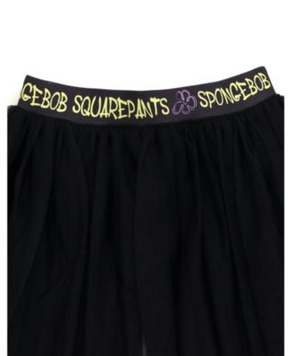 Girls Cropped Boxy Drop Shoulder T-Shirt and Mesh Tulle Skort