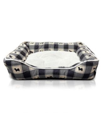 Microsuede Pet Bed, Dog Beds for Small Dogs and Cats, Black