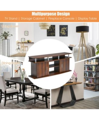 63 Inch TV Entertainment Console Center with 2 Cabinets