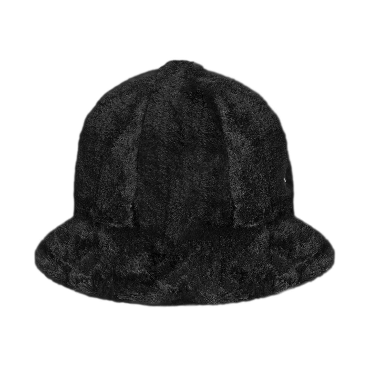 Мужская панама Kangol Faux Fur Casual Bucket Hat, цвет: Чёрный — фото 2