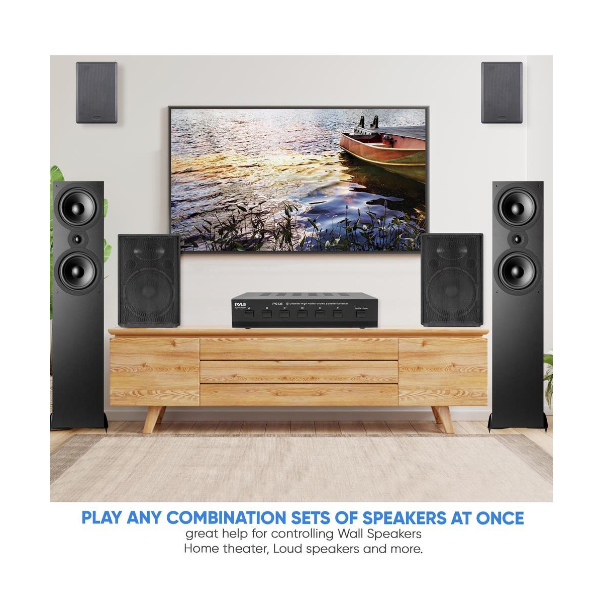 Pyle 6-Channel High Power Stereo Speaker Selector - PSS6