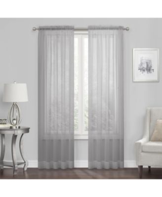 Living 4-Pack High End Luxe Rod Pocket Sheer Voile Window Curtain Set