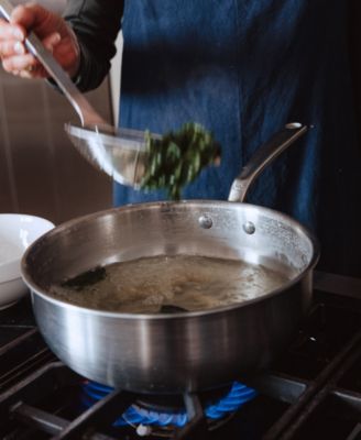 Stainless Steel Clad 3-Quart Saucier with Lid