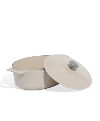 Enameled Cast Iron 7.5-Quarts Oval Dutch Oven with Lid