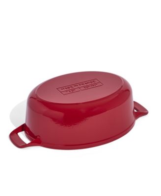 Enameled Cast Iron 7.5-Quarts Oval Dutch Oven with Lid