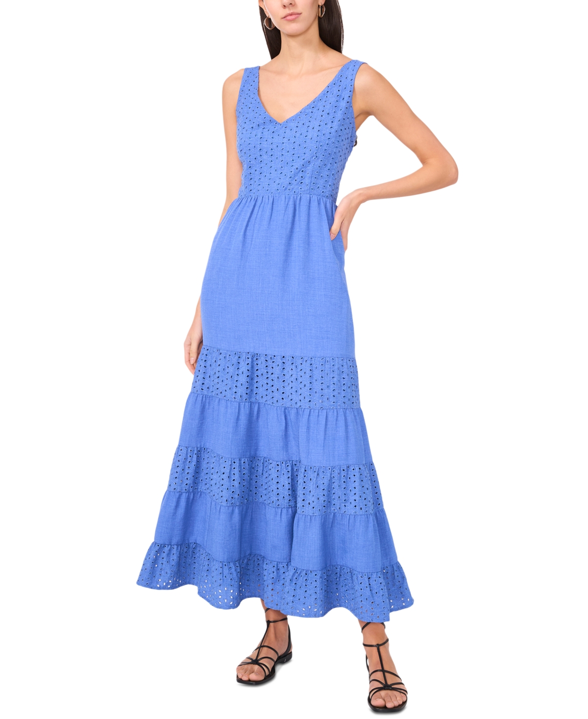 Vince Camuto Women's Tiered Eyelet Maxi Dress