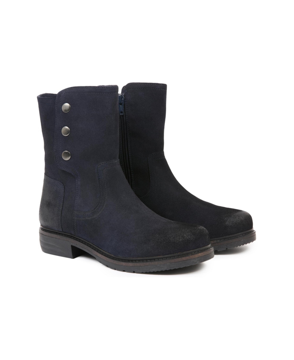 Essential Popper Ankle Boot - Dark navy