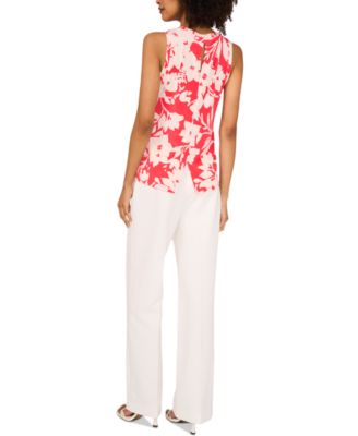 売れ筋商品|||ヴィンスカムート カットソー トップス レディース Women's Floral-Print Sleeveless Top Cayenne Vince Camuto Women's Floral-Print Sleeveless Top - Macy's