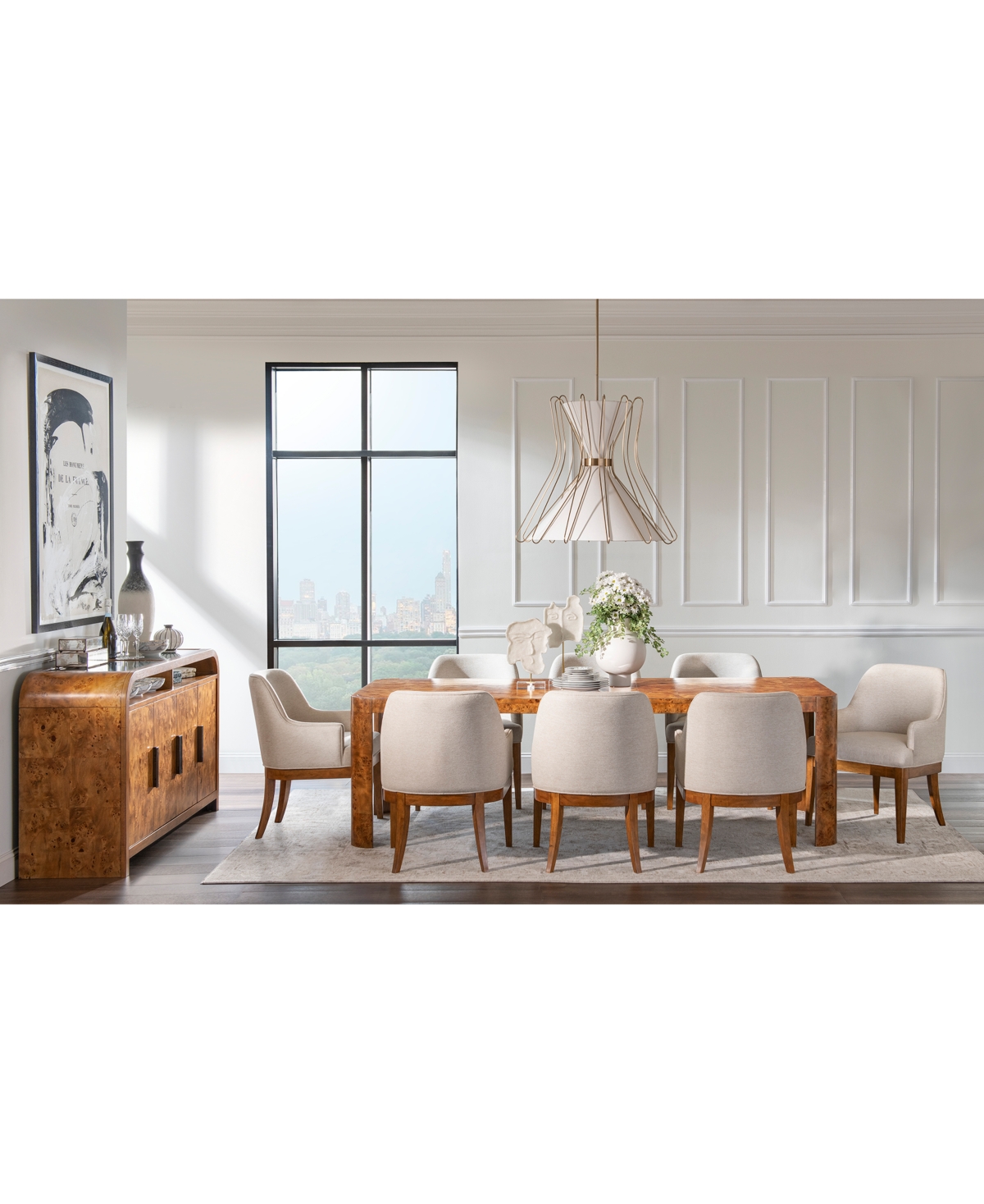 MACY'S PRESCOTT 9-PC. DINING SET (TABLE & 8 CHAIRS), CREATED FOR MACY'S 