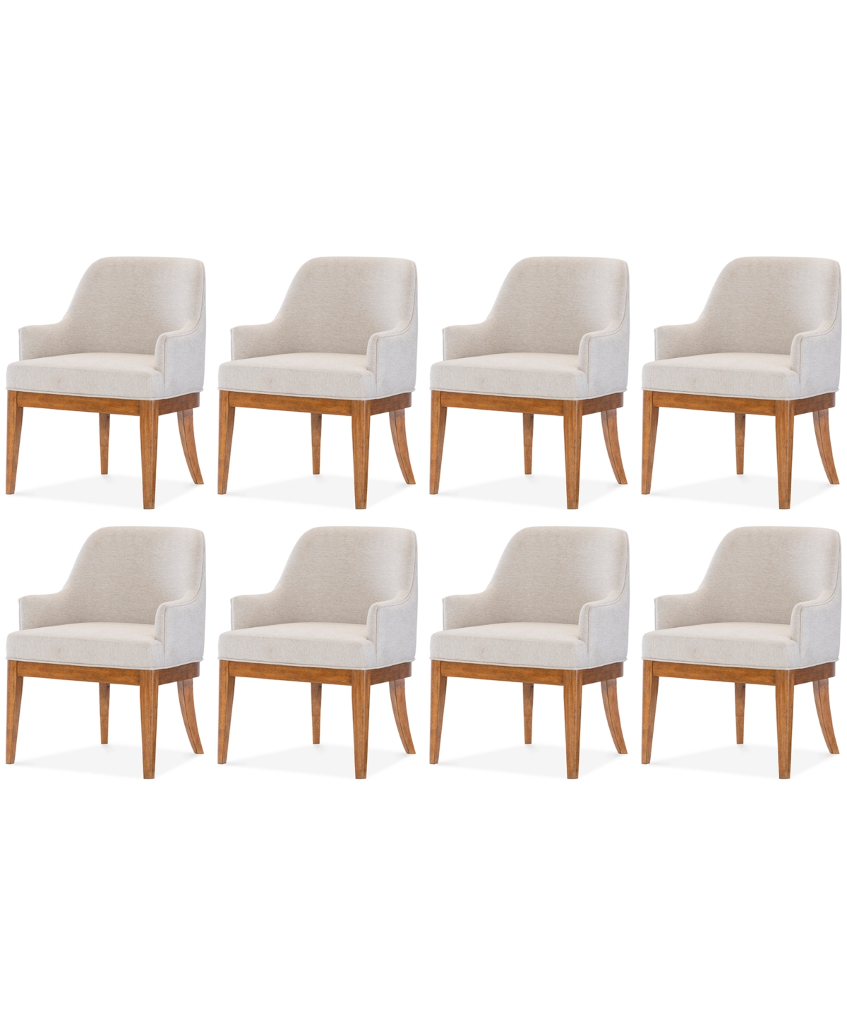 Macy's Prescott 8-pc. Dining Chair Set, Created For  In Brown
