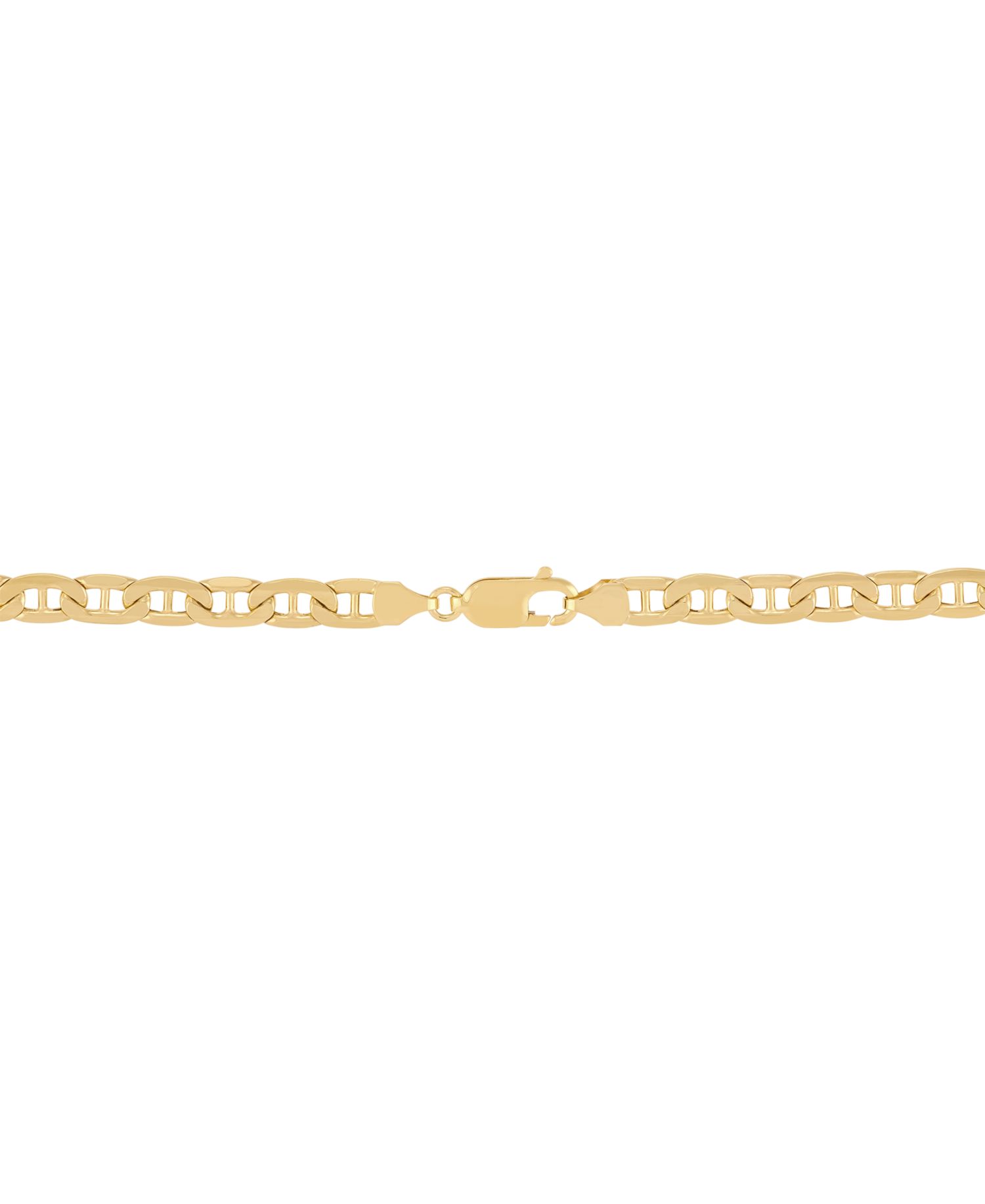 Lightweight Polished Mariner Link Chain Necklace Collection in 14k Gold (5.5MM)