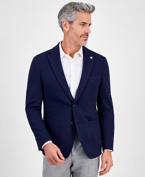 alfani Tom Baine Men's Slim-Fit Waffle Stretch Sport Coat Men's Fashion & Accessories