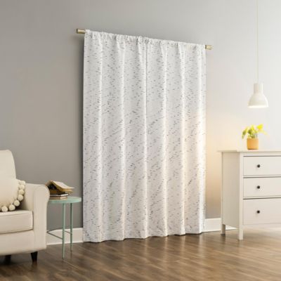 Sylo Generation Contrast Slub Magnetic Closure 100% Blackout Rod Pocket Curtain Panel