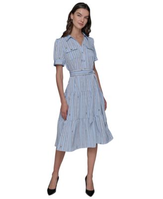 KARL LAGERFELD PARIS - Women's Striped Shirtdress