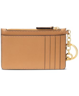 Full-Grain Leather Key-Ring Small Zip Card Case