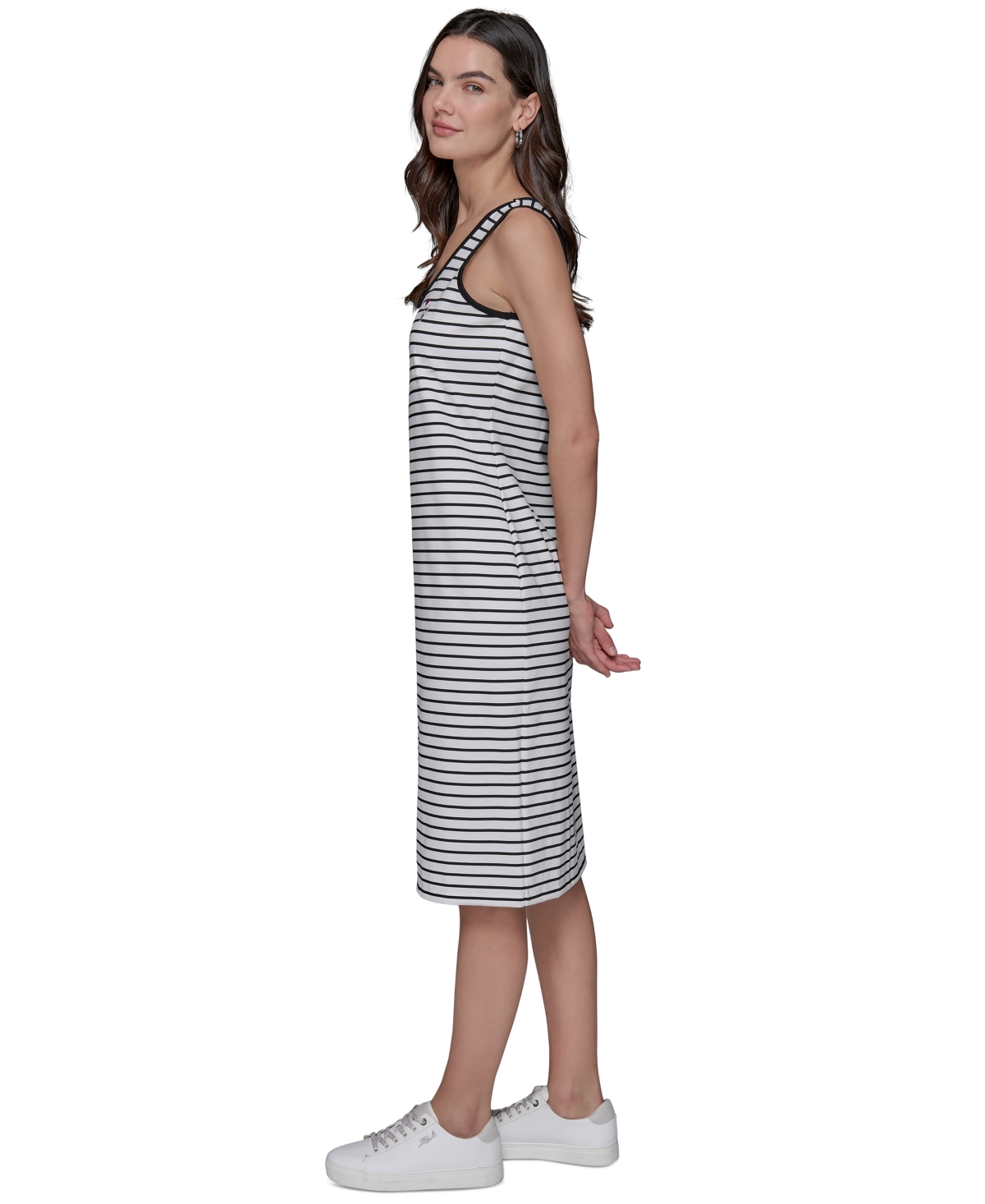Shop Karl Lagerfeld Women's Striped Midi Dress