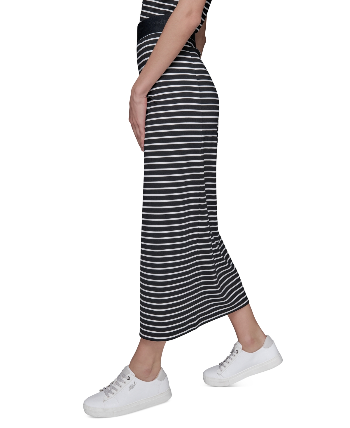 Karl Lagerfeld Women's Striped Midi Skirt