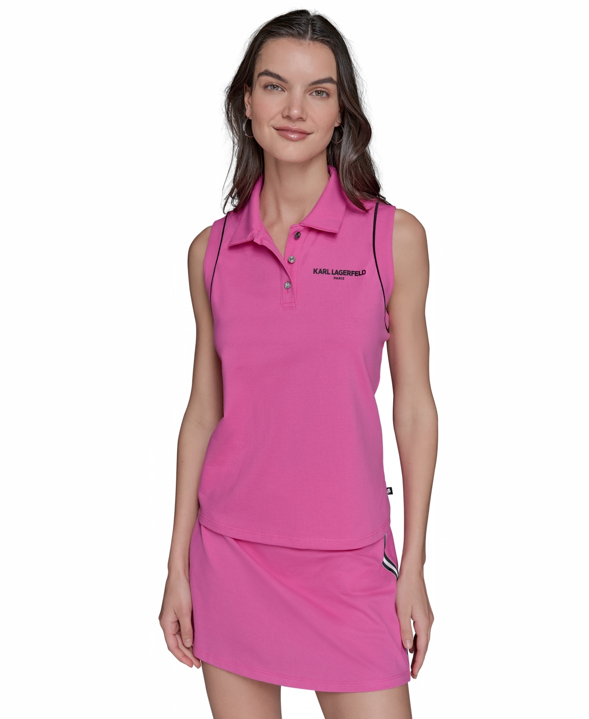 Women's Sleeveless Polo Shirt - Soft White