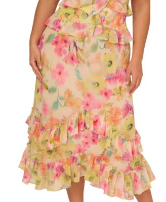 Plus Size Ruffle-Trim Sleeveless Dress