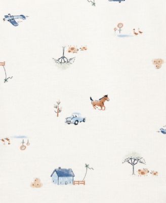 Baby Boys 2-Pc. Long-Sleeve T-Shirt & Thermal Overalls Set