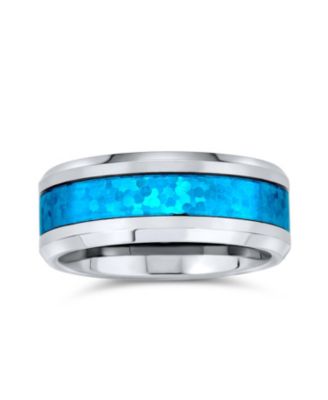Geometric Pattern Carbon Fiber Inlay Couples Titanium Band Rings Comfort Fit 8MM